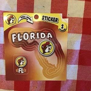 Buc-ee’s state of Florida 2 stickers -NEW